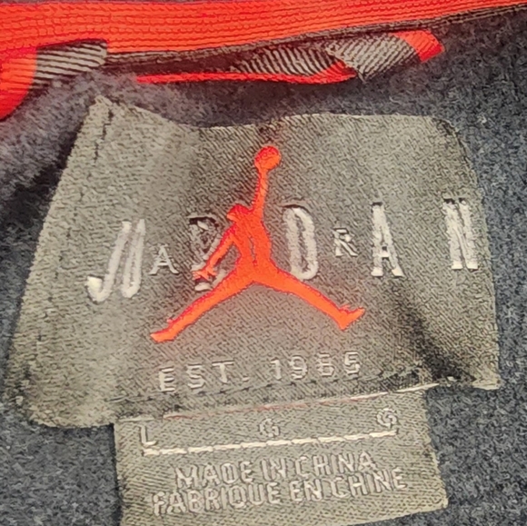 Nike Air Jordan Fleece Jumpman Classic Full Zip Gold On Black Hoodie Jacket EUC - Picture 3 of 5